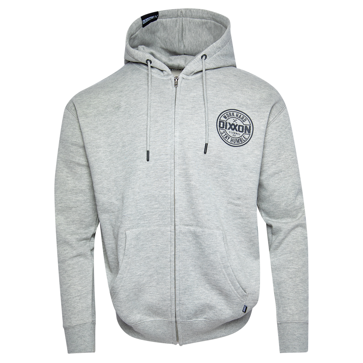 Black Corpo Zip Up Hoodie - Heather Grey | Dixxon Flannel Co