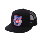 Salty Crest Flat Bill Trucker Snapback - Red, White, & Blue - Dixxon Flannel Co.
