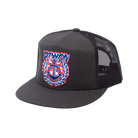 Salty Crest Flat Bill Trucker Snapback - Red, White, & Blue - Dixxon Flannel Co.
