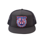Salty Crest Flat Bill Trucker Snapback - Red, White, & Blue - Dixxon Flannel Co.