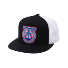 Salty Crest Flat Bill Trucker Snapback - Red, White, & Blue - Dixxon Flannel Co.