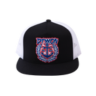 Salty Crest Flat Bill Trucker Snapback - Red, White, & Blue - Dixxon Flannel Co.