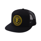 Class Flat Bill Trucker Snapback - Black & Gold - Dixxon Flannel Co.