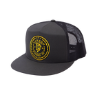 Class Flat Bill Trucker Snapback - Black & Gold - Dixxon Flannel Co.