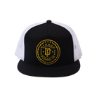 Class Flat Bill Trucker Snapback - Black & Gold - Dixxon Flannel Co.