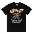 Rebellion Front Print T-Shirt - Black