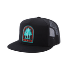 Sunny Days Flat Bill Trucker Snapback - Black | Dixxon Flannel Co.