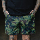 7" Gym Shorts - Green Camo - Dixxon Flannel Co.