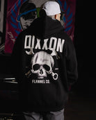 White Scalp Zip Up Hoodie - Black | Dixxon Flannel Co.