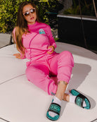 Women's Ocean Front Crewneck Sweatshirt - Pink - Dixxon Flannel Co.