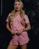 Women's Button Up Pyjama Top - Pink - Dixxon Flannel Co.