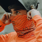 Bandana Neck Gaiter - Orange & Black - Dixxon Flannel Co.