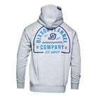 Blue Branded Pullover Hoodie - Heather Grey - Dixxon Flannel Co.
