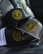 Class Flat Bill Trucker Snapback - Black & Gold - Dixxon Flannel Co.