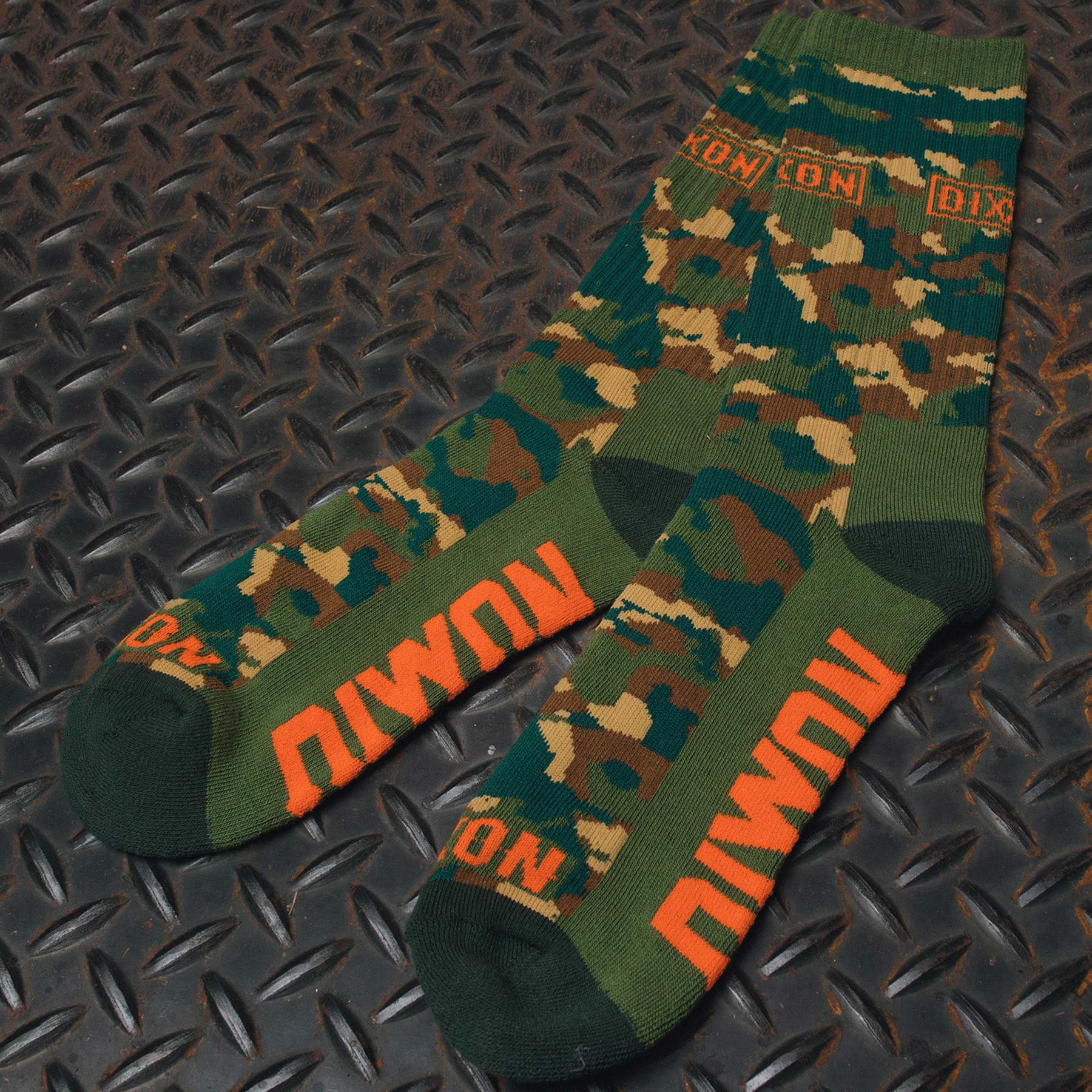 Camo Premium Crew Socks - Orange | Dixxon Flannel Co.