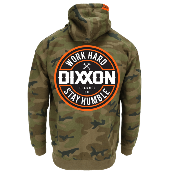 Men s Corpo Zip Hood Orange Camo Dixxon Flannel Co. DIXXON UK