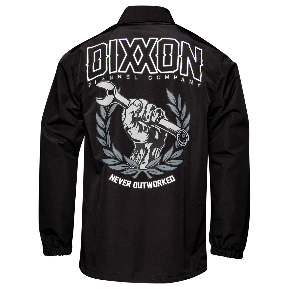 Never Outworked Coaches Jacket - Black | Dixxon Flannel Co