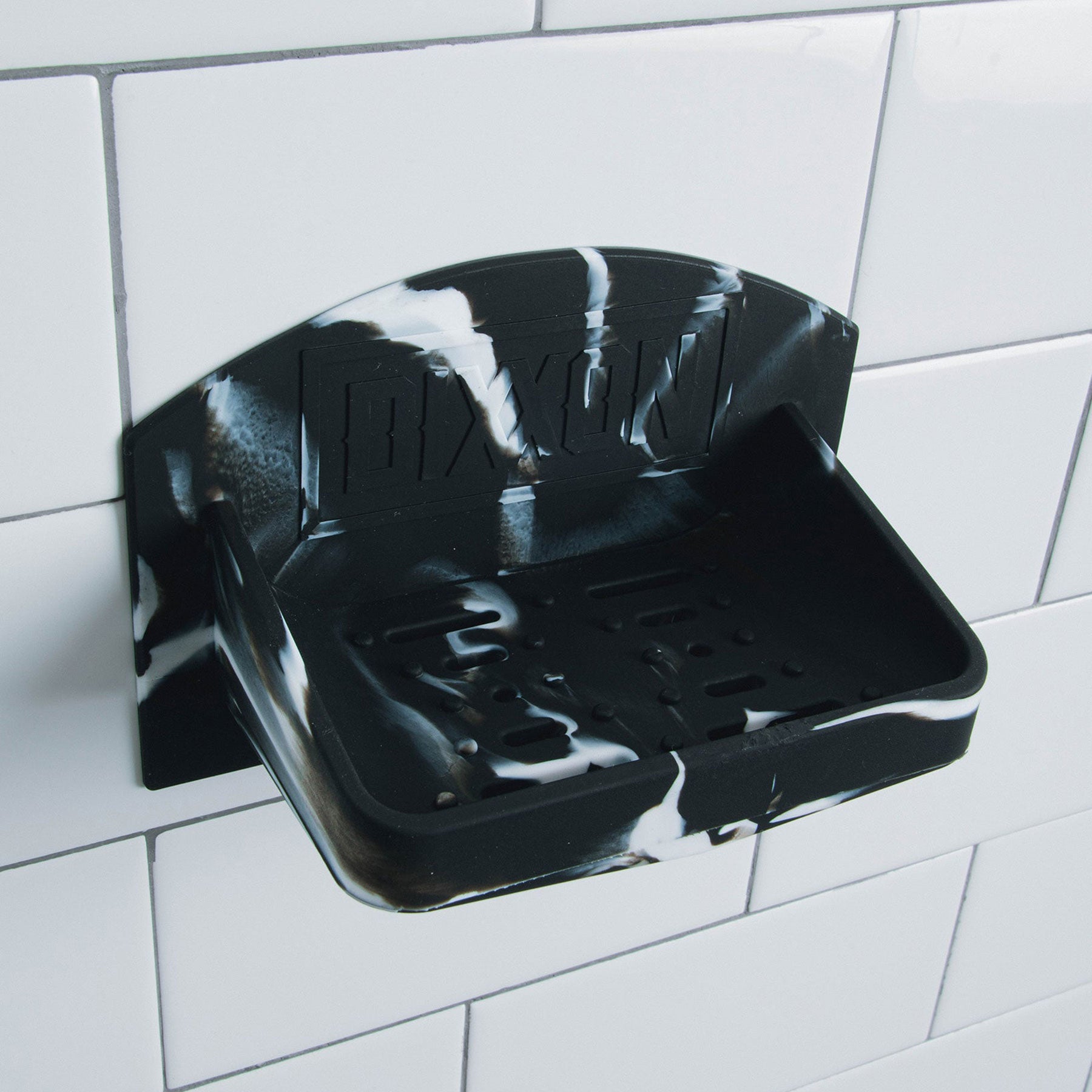 Adhesive Silicone Soap Holder - Black Marble | Dixxon Flannel Co.