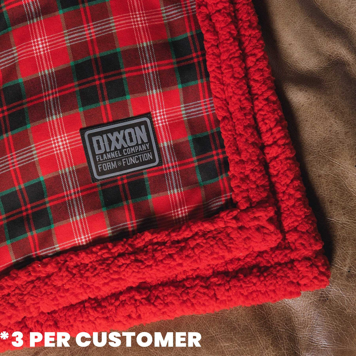 Holly Flannel Sherpa Blanket Dixxon Flannel Co. DIXXON UK