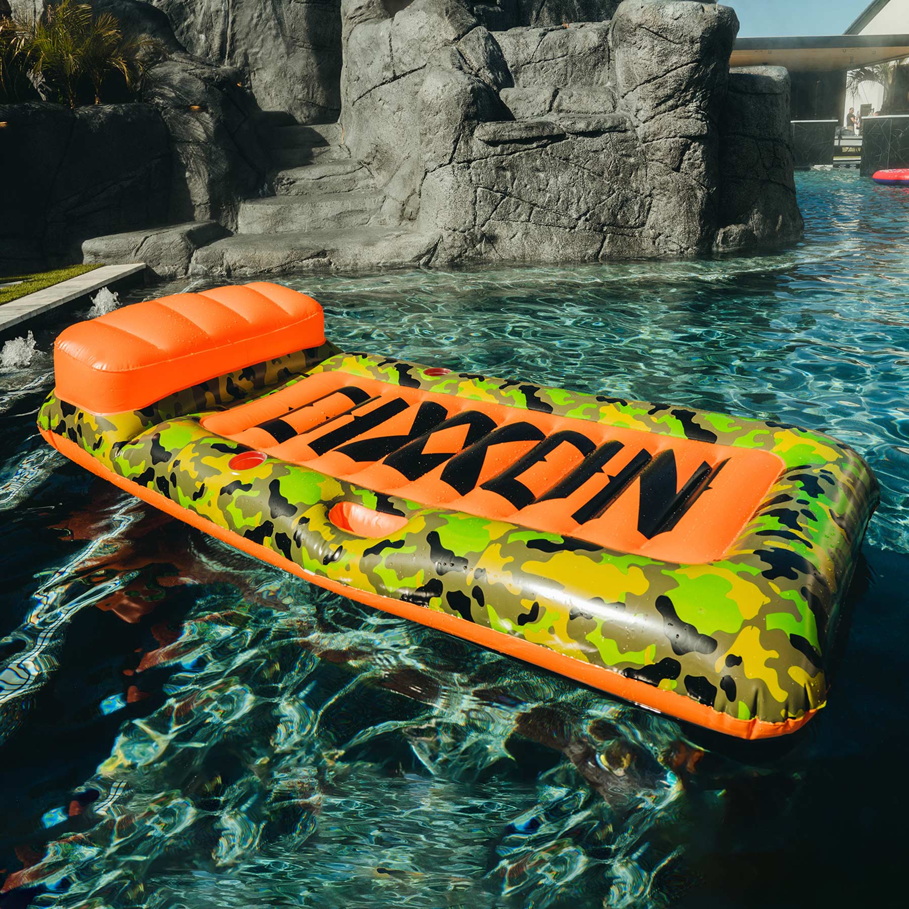 Camo & Orange Pool Raft - Dixxon Flannel Co.