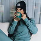 Women's Waffle Knit Long Sleeve Crop Tee - Lagoon - Dixxon Flannel Co.