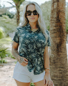 Women's Mount Wannahockaloogie Short Sleeve - Green & Yellow - Dixxon Flannel Co.