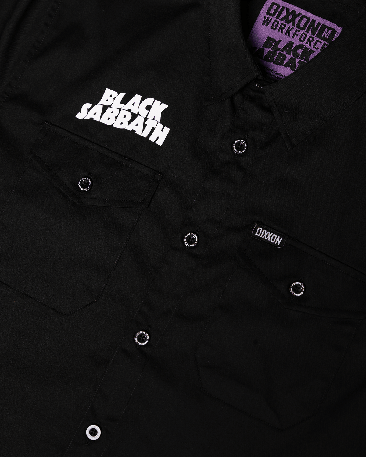 Black Sabbath WorkForce Short Sleeve Work Shirt - Black - Dixxon Flannel Co.