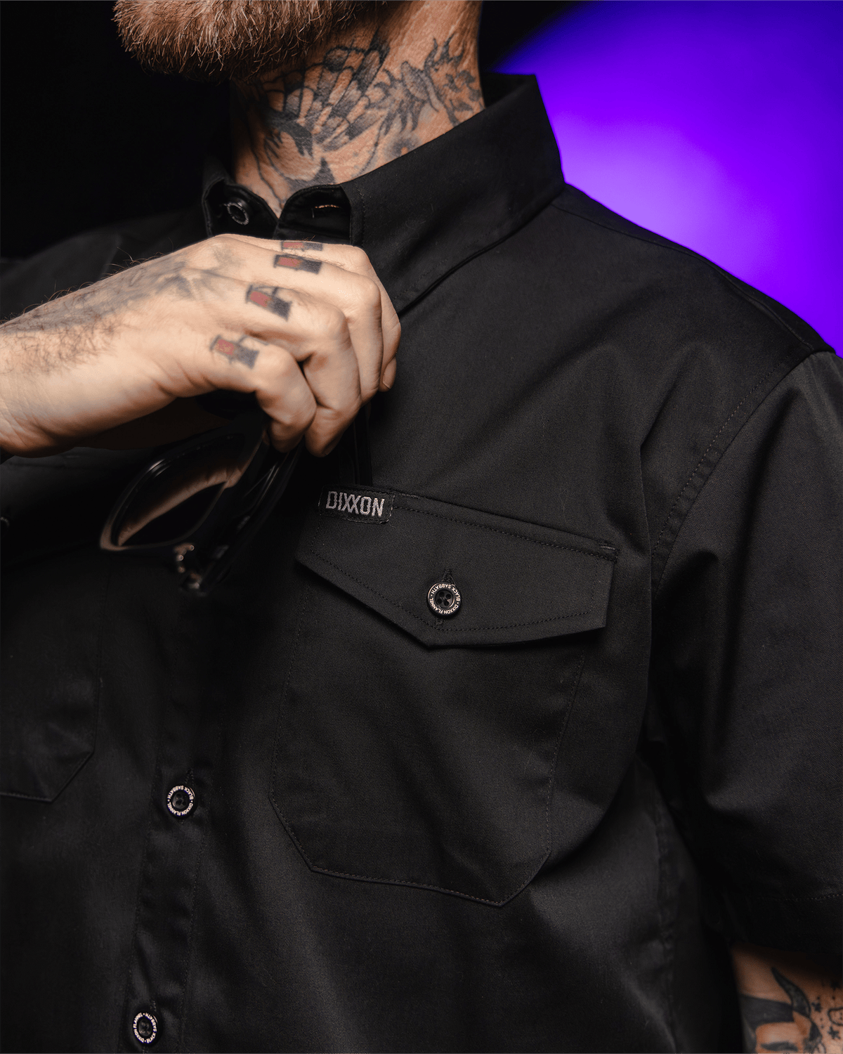 Black Sabbath WorkForce Short Sleeve Work Shirt - Black - Dixxon Flannel Co.