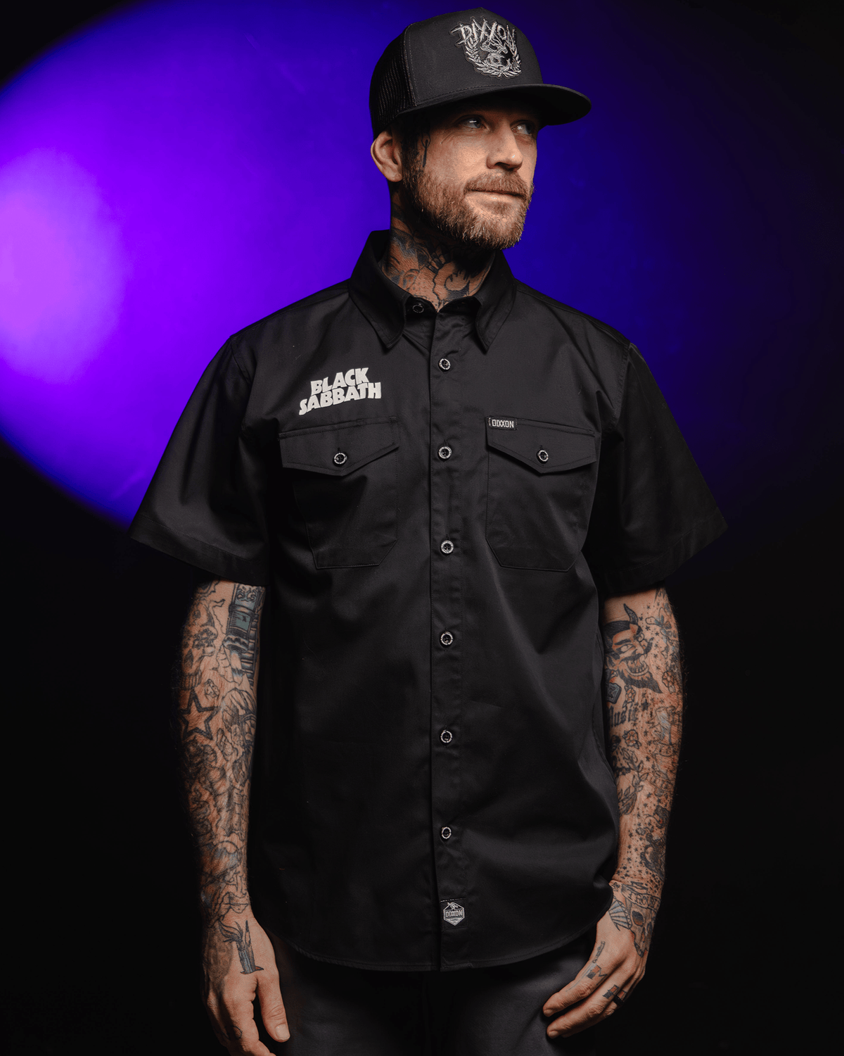 Black Sabbath WorkForce Short Sleeve Work Shirt - Black - Dixxon Flannel Co.