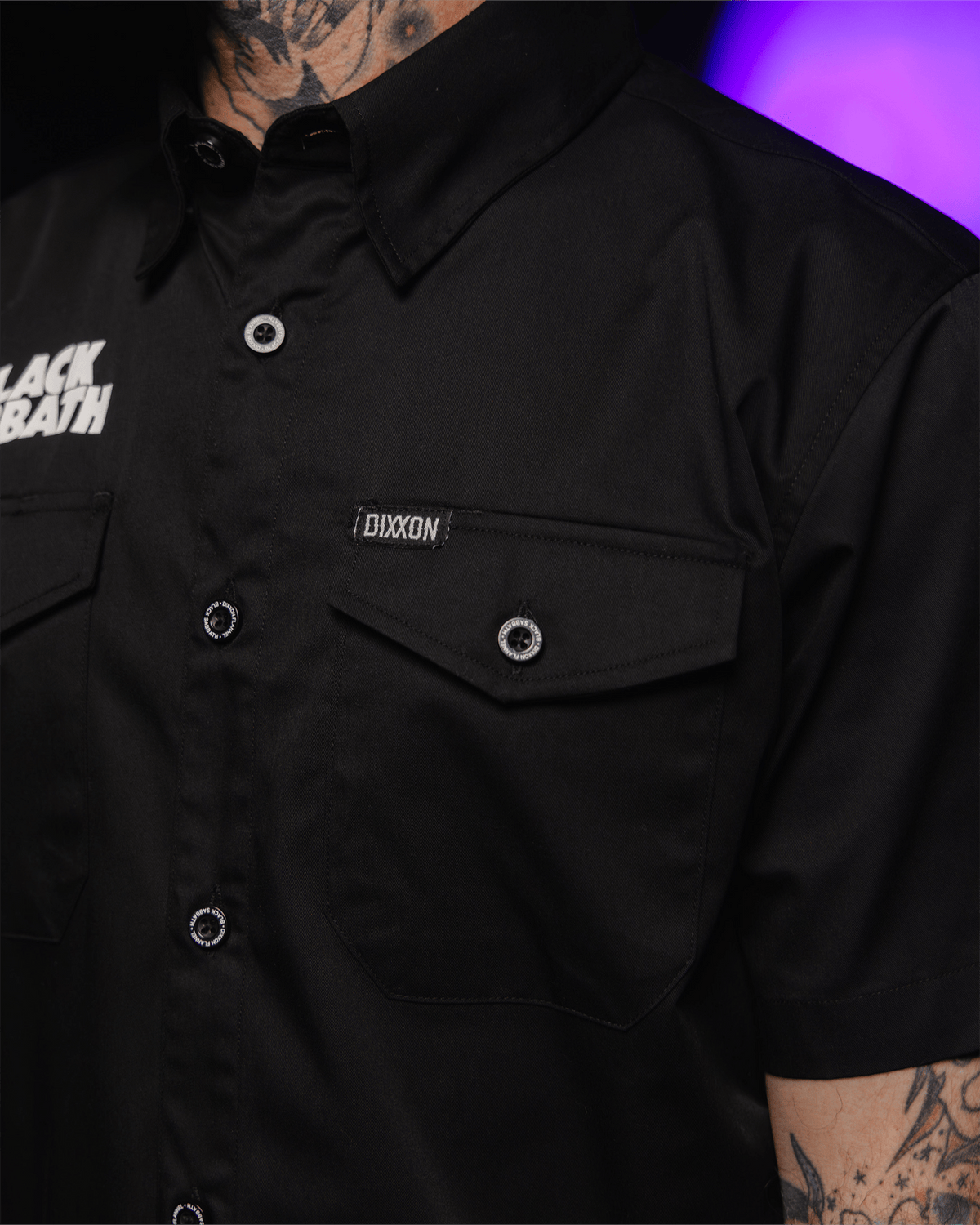 Black Sabbath WorkForce Short Sleeve Work Shirt - Black - Dixxon Flannel Co.