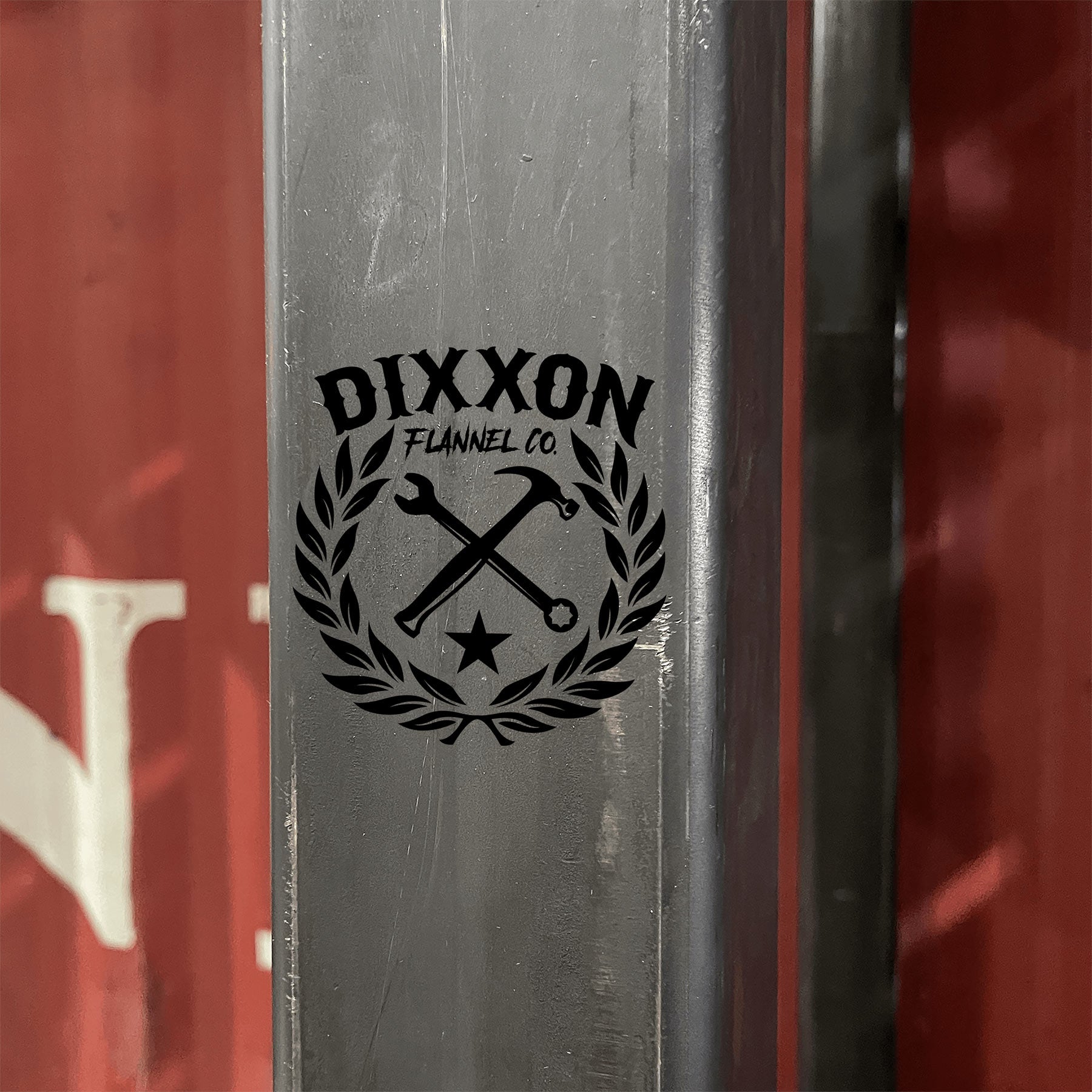 Crest 5" Die Cut Sticker - Black | Dixxon Flannel Co.