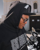 Grey Box Font Pullover Hoodie - Black | Dixxon Flannel Co.