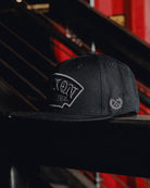 Grey Salty Patch Flat Bill Snapback - Black - Dixxon Flannel Co.