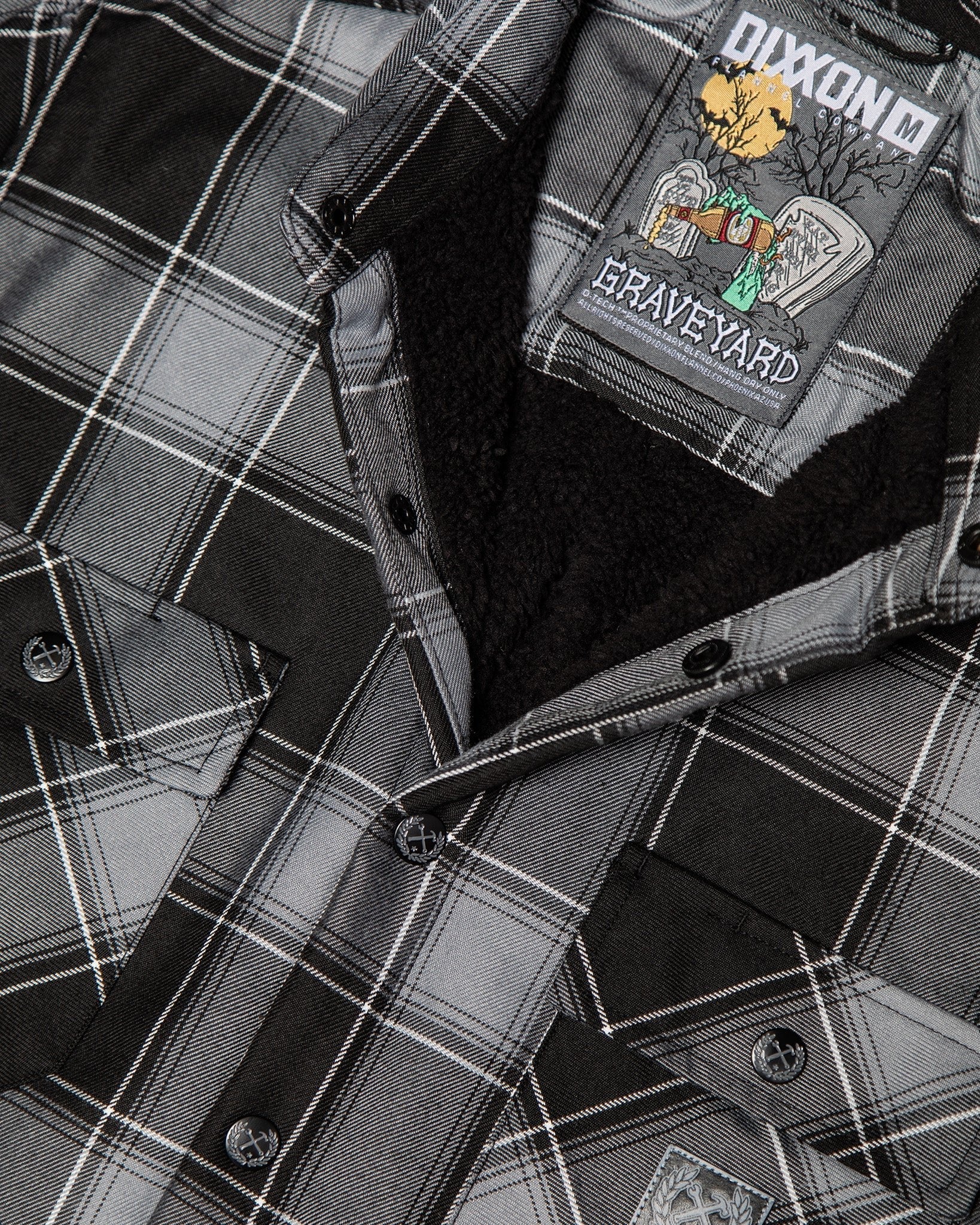The Graveyard Sherpa Lined Flannel Jacket - Dixxon Flannel Co.