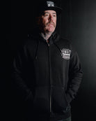 White Premium Quality Zip Up Hoodie - Black - Dixxon Flannel Co.