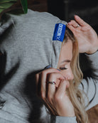 Women's Blue Crest Lightweight Pullover Hoodie - Heather Grey - Dixxon Flannel Co.