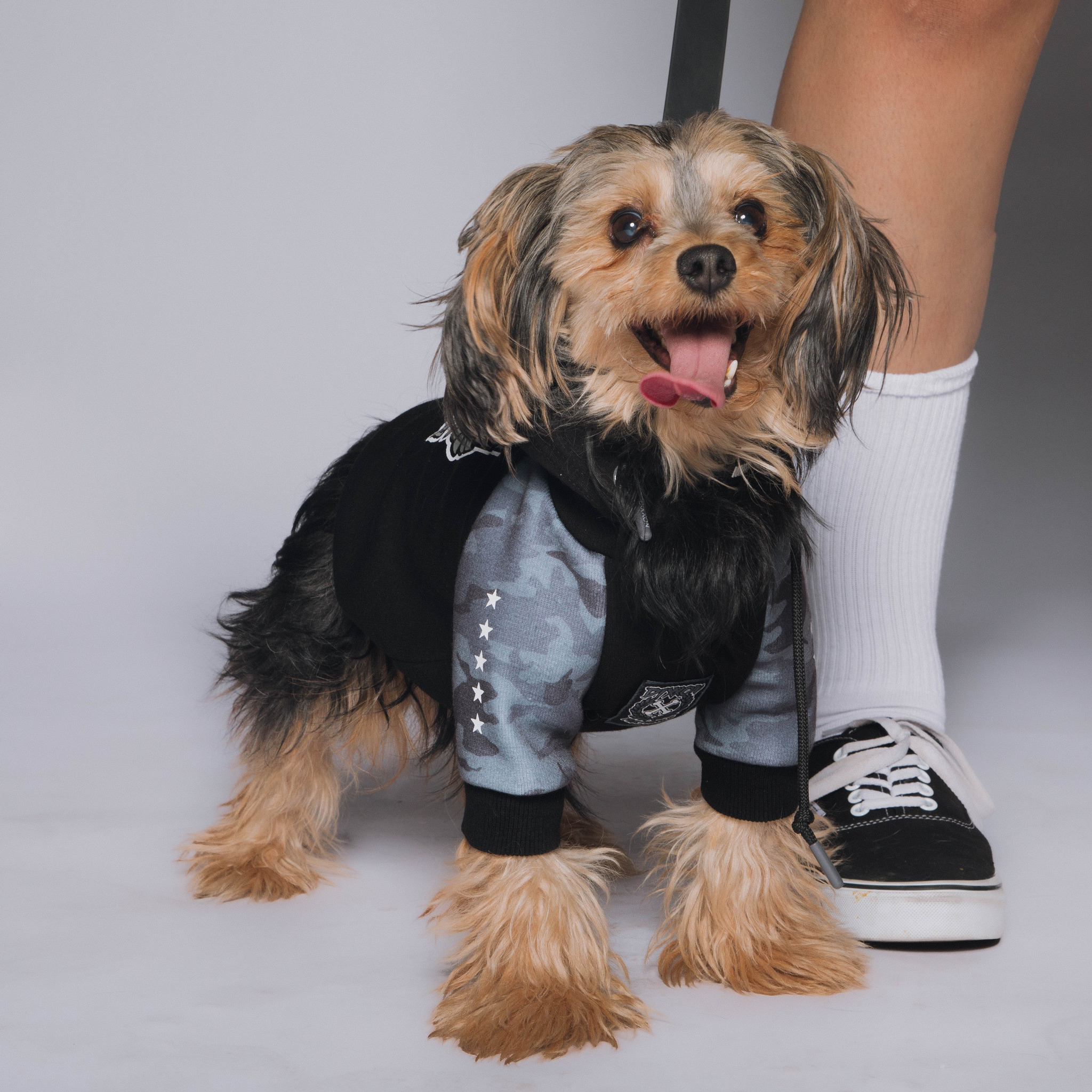 Black Camo Dog Hoodie