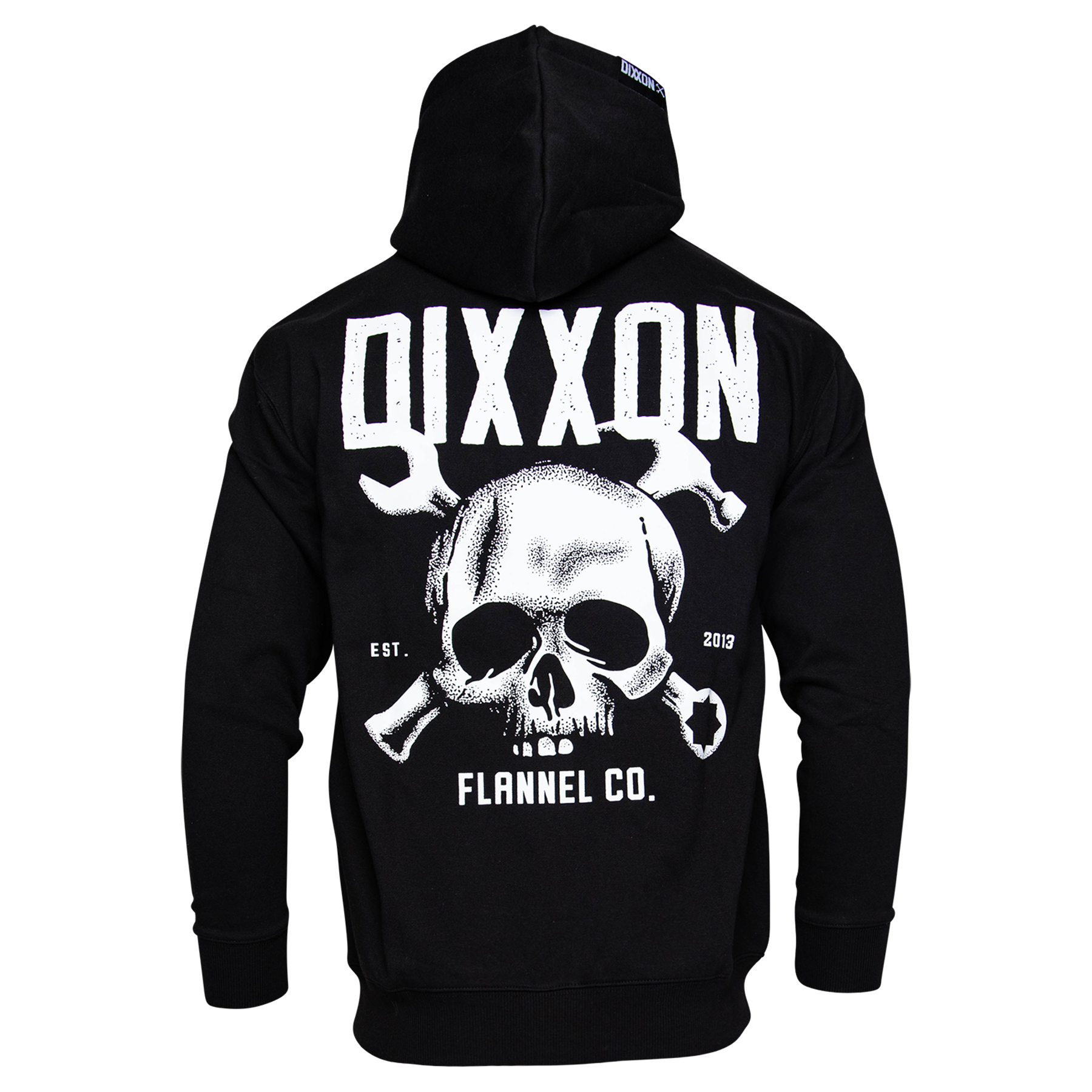 White Scalp Zip Up Hoodie - Black | Dixxon Flannel Co. 