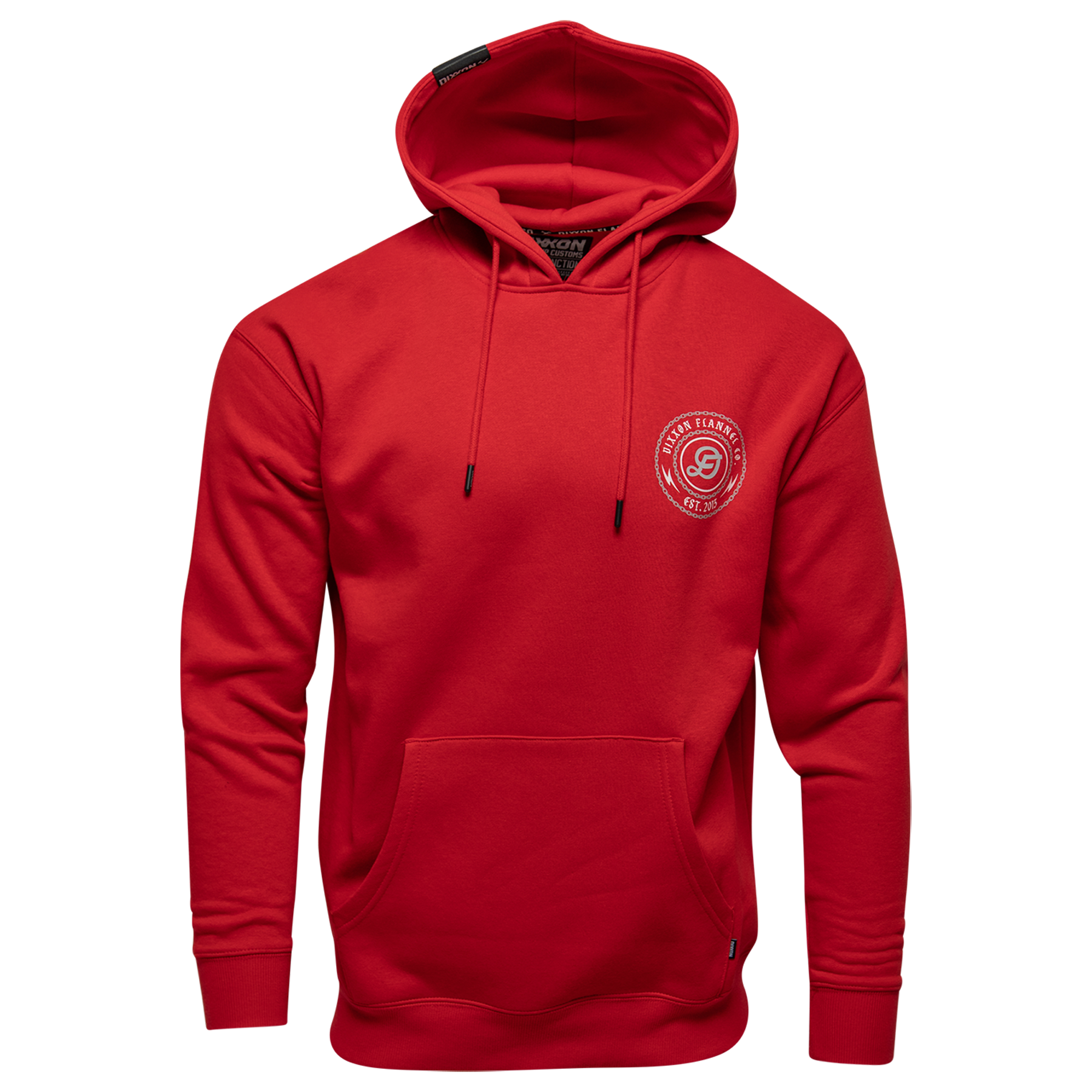 Grey & White Linked Pullover Hoodie - Red - Dixxon Flannel Co.