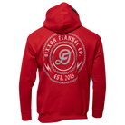 Grey & White Linked Pullover Hoodie - Red - Dixxon Flannel Co.