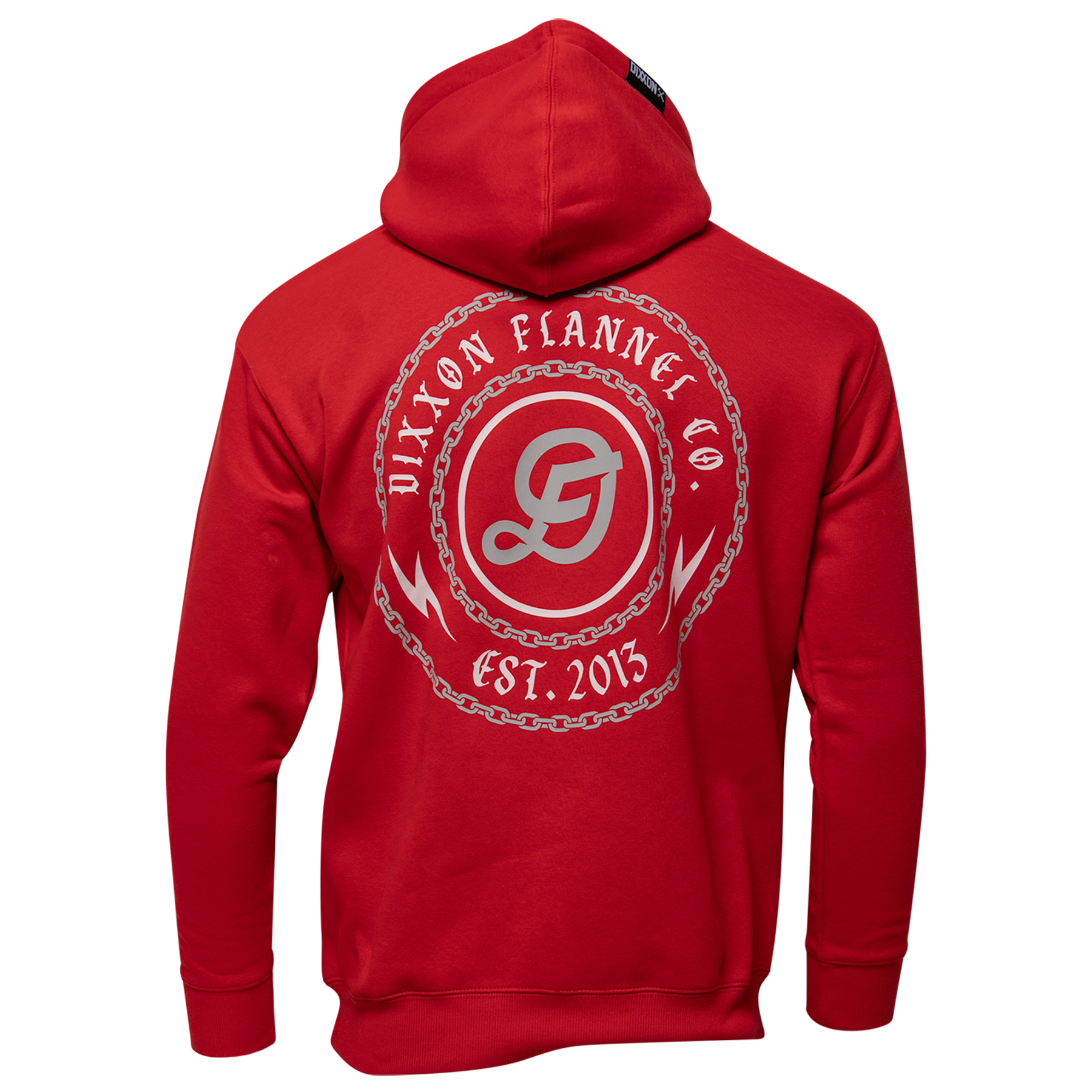 Grey & White Linked Pullover Hoodie - Red - Dixxon Flannel Co.