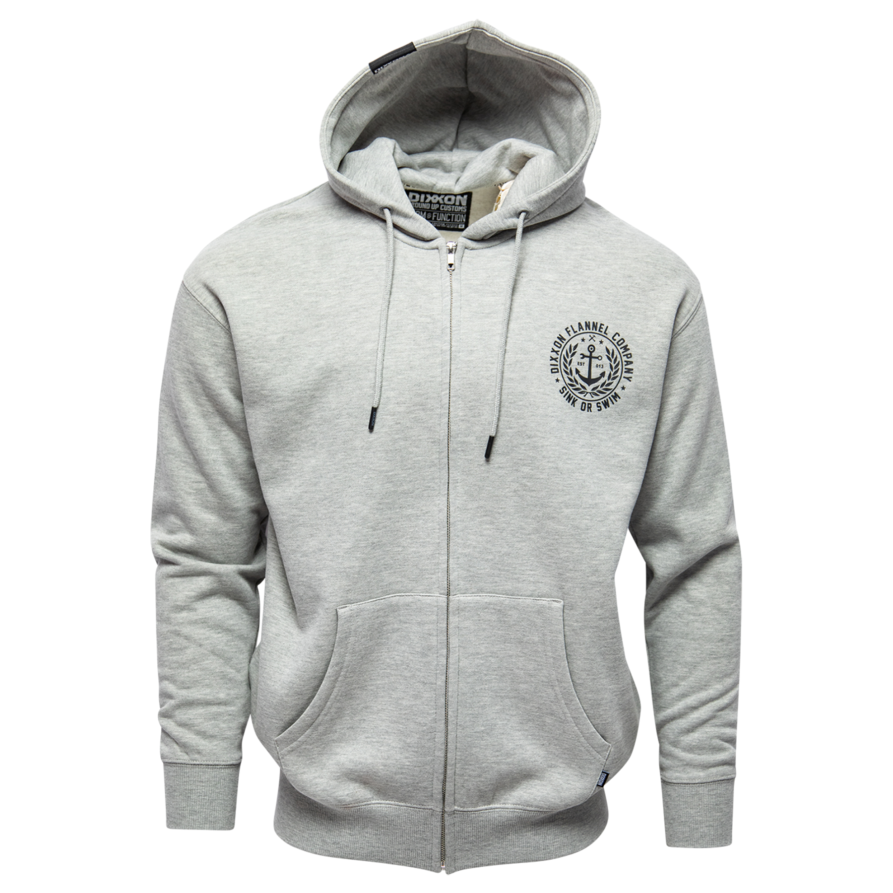 Calypso Zip Up Hoodie - Heather Grey - Dixxon Flannel Co.