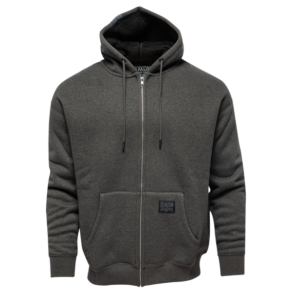 Sherpa Lined Zip Up Hoodie - Heather Charcoal | Dixxon Flannel Co