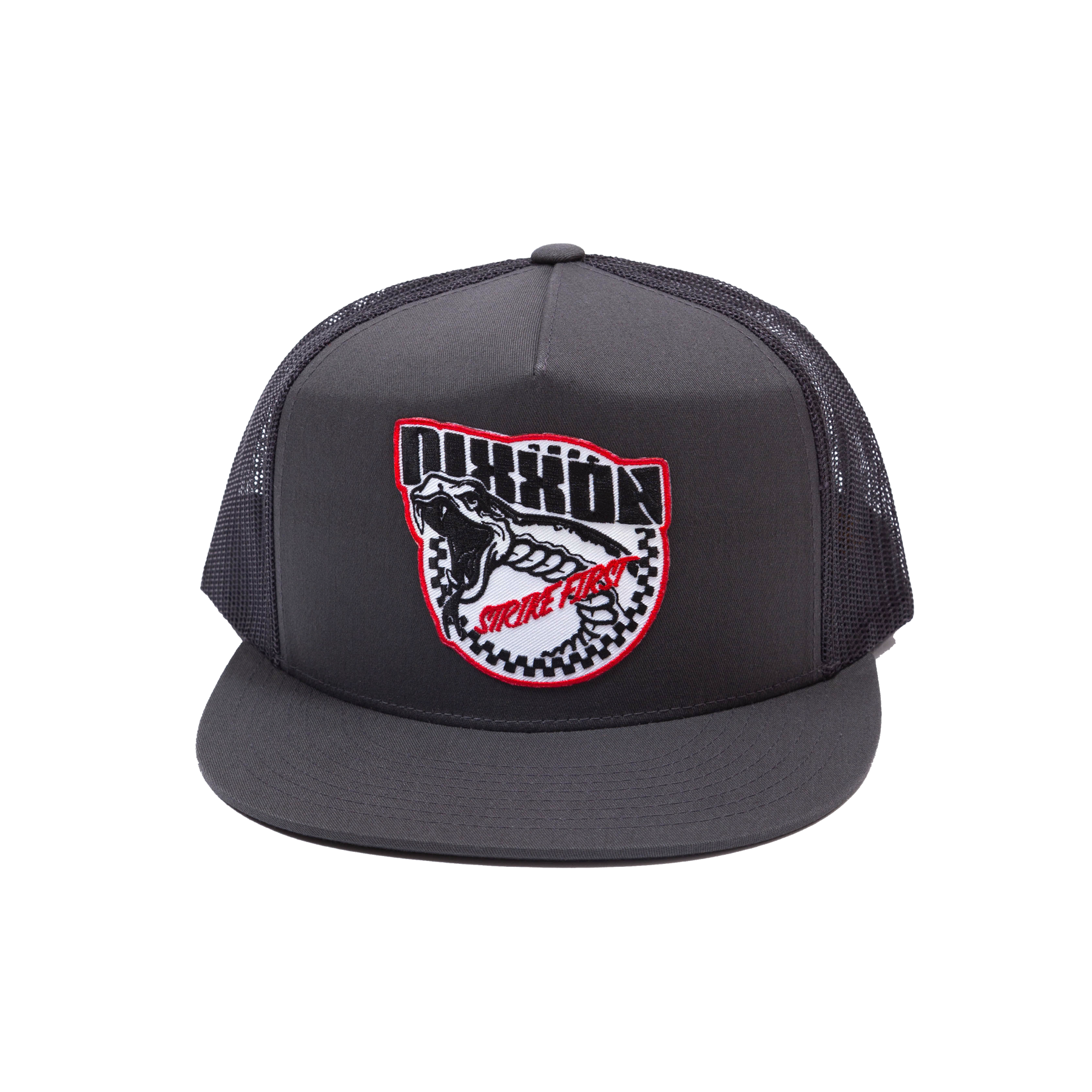 Strike First Flat Bill Trucker Snapback - Charcoal | Dixxon Flannel Co.