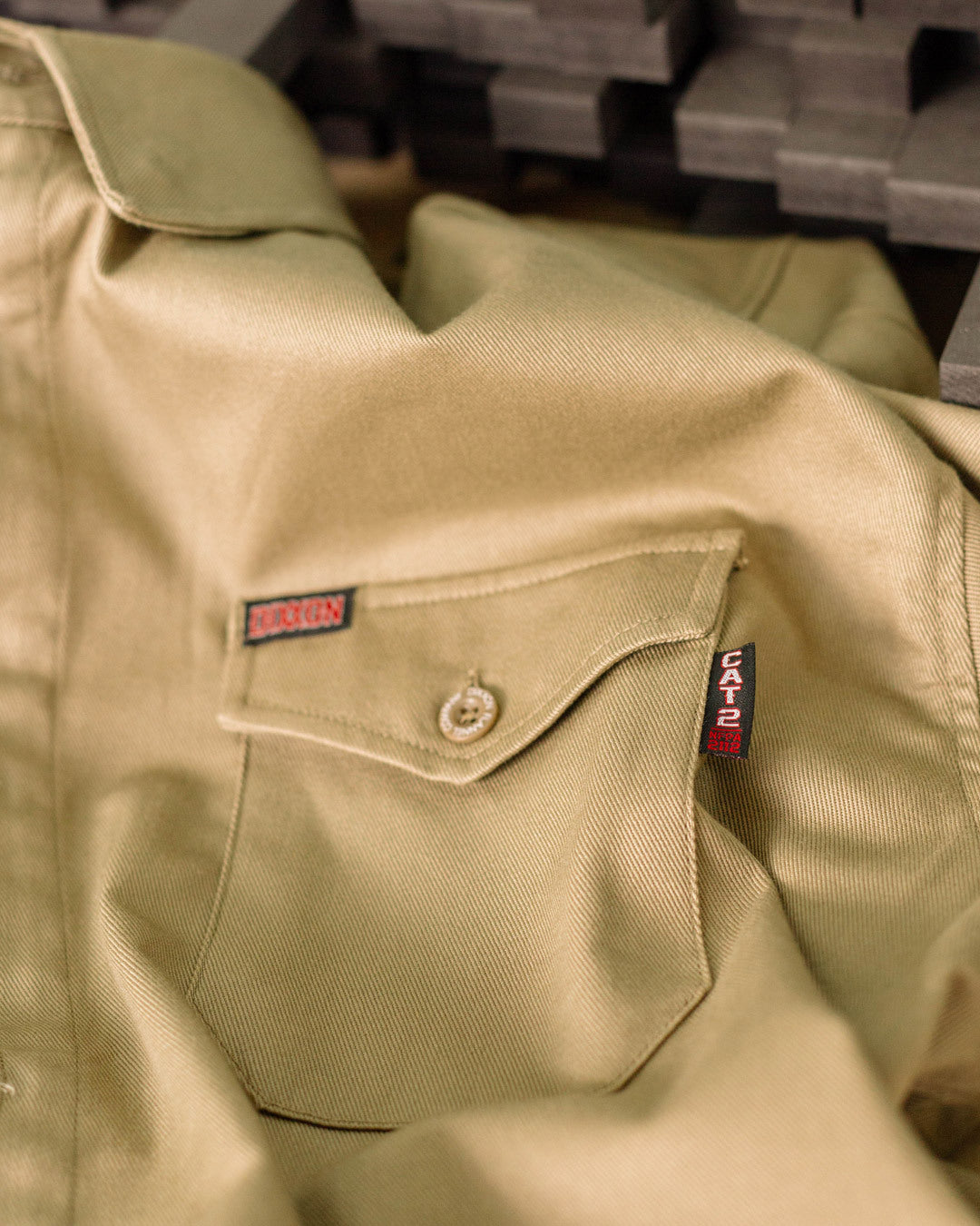 Dixxon WorkForce FR Work Shirt - Khaki – DIXXON UK