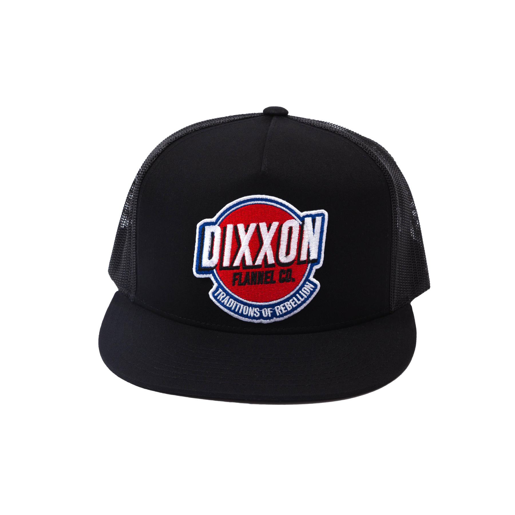 Hot Rod Flat Bill Trucker Snapback - Black - Dixxon Flannel Co.