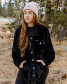 Women's Long Shacket - Black - Dixxon Flannel Co.