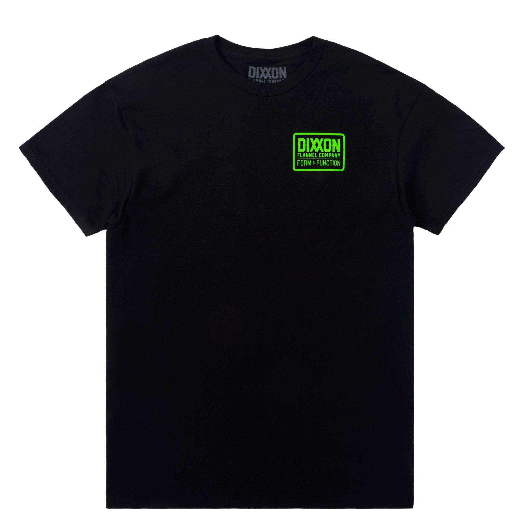 Classic T Shirt Black Lime Green
