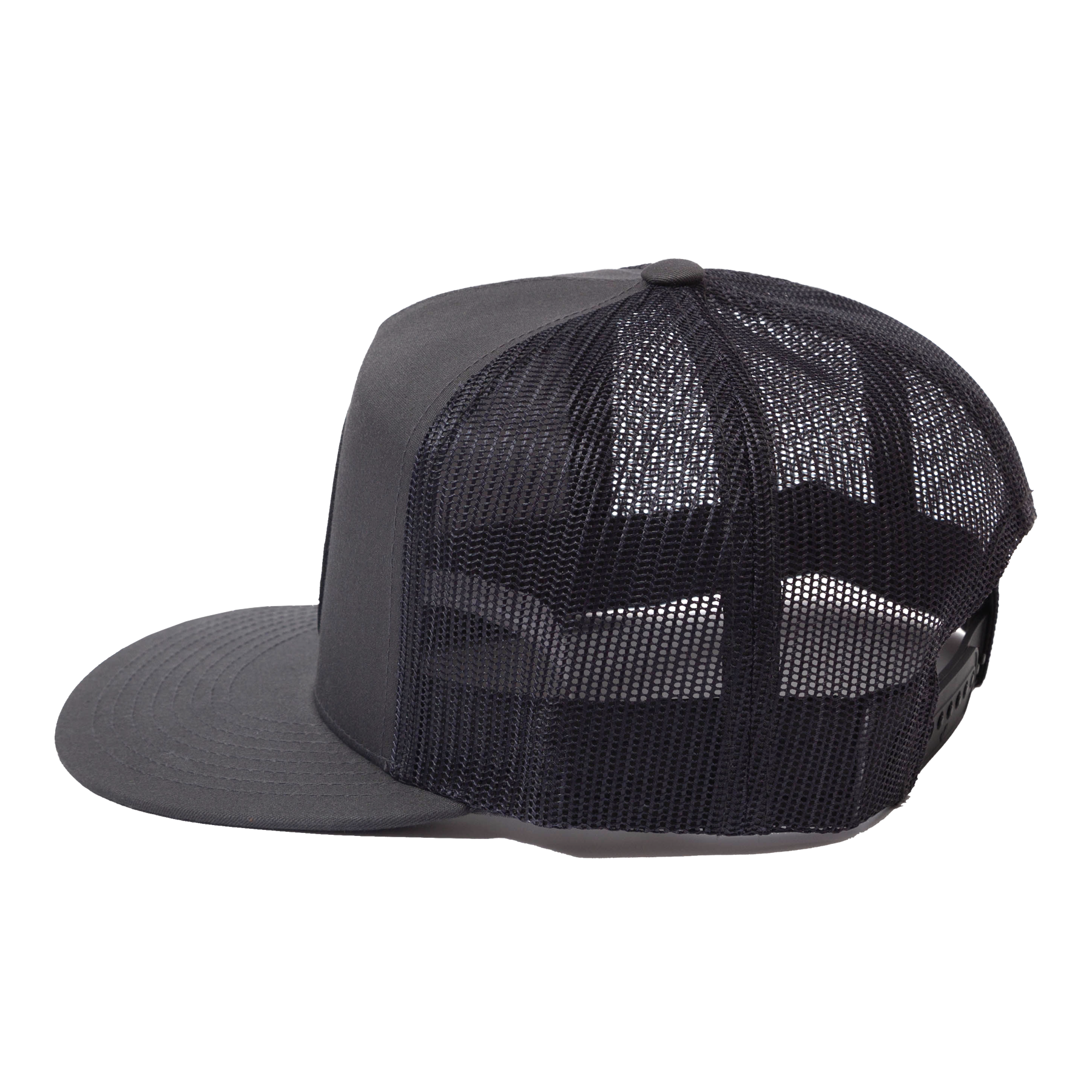 Hot Rod Flat Bill Trucker Snapback - Charcoal - Dixxon Flannel Co.