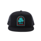 Sunny Days Flat Bill Trucker Snapback - Black | Dixxon Flannel Co.